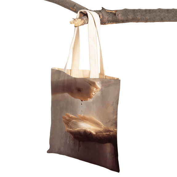 Christian Jesus Christ Print Canvas Tote Bags