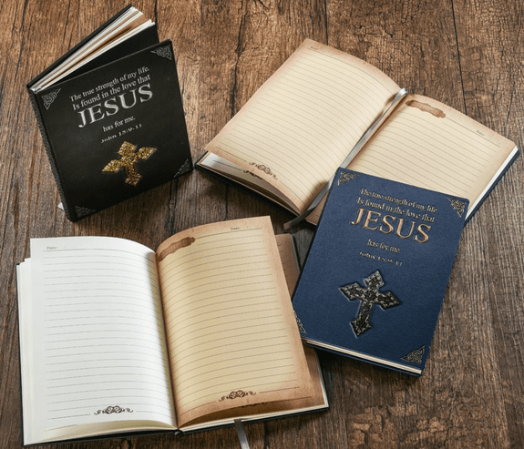 Embossed Christian Cross A5 Journal