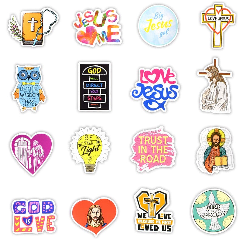 Christian Slogan Graffiti Stickers, Religious Stickers for Decoration