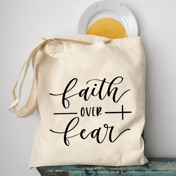 Religious Symbols and Quotes Canvas Tote Bags