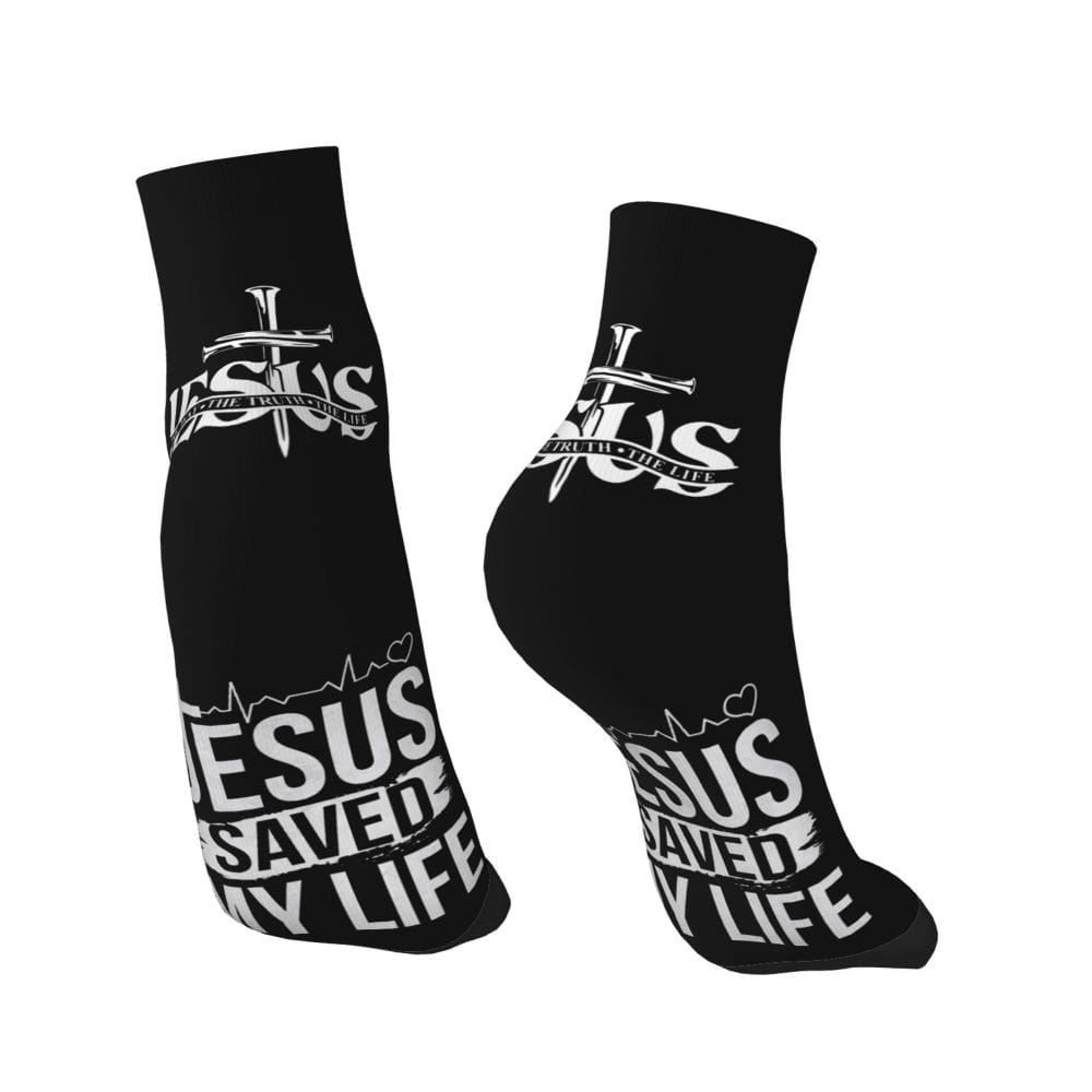 Jesus Saved My Life Socks
