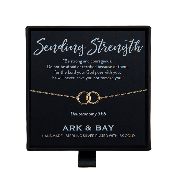 Sending Strength Double Circle Bracelet | Deuteronomy 31:6