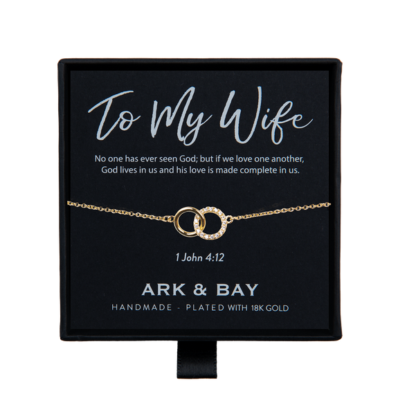 To My Wife Double Circle Bracelet | 1 John 4:12