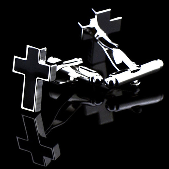 Bold Christian Cross Cufflink Set
