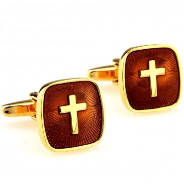Bulk 15 Sets of Christian Cross Cufflinks