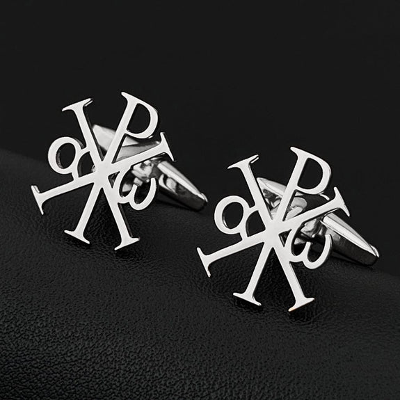 Chi-Rho Alpha Omega Cufflinks Set