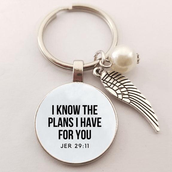 Christian Bible Verse Keyrings | Religious Faith Quotes Key Rings ...