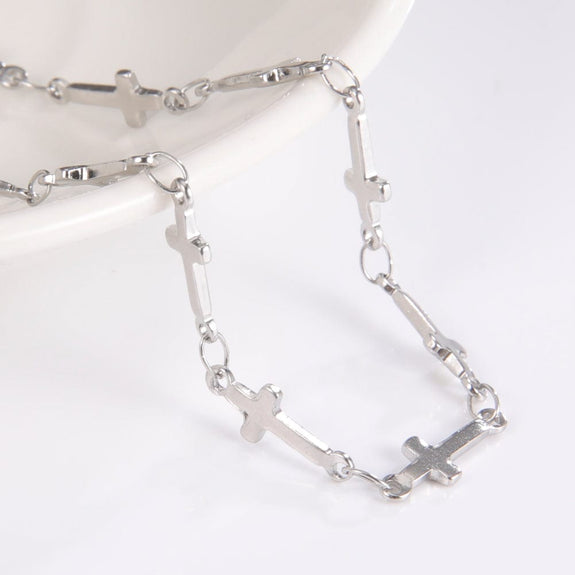 Christian Cross Adjustable Chain Bracelet