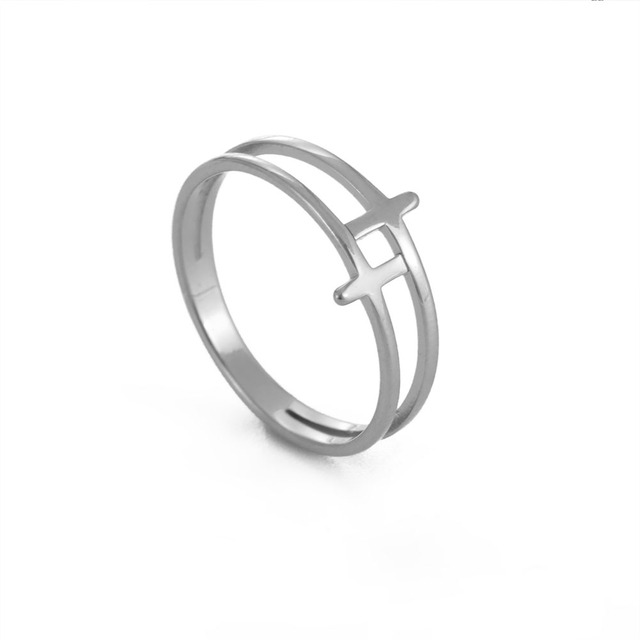 Christian Double Banded Cross Ring