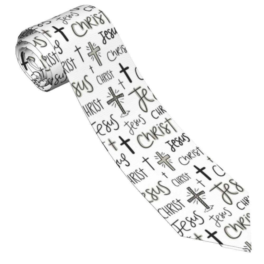 Christian Symbols and Words Necktie