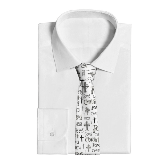 Christian Symbols and Words Necktie