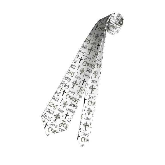 Christian Symbols and Words Necktie