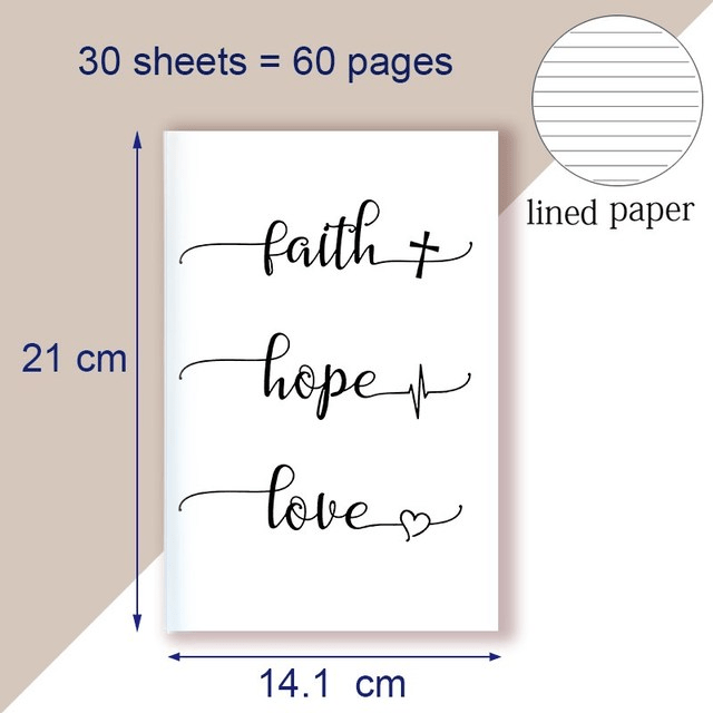 Christian 'Faith, Hope, Love' A5 Notebook