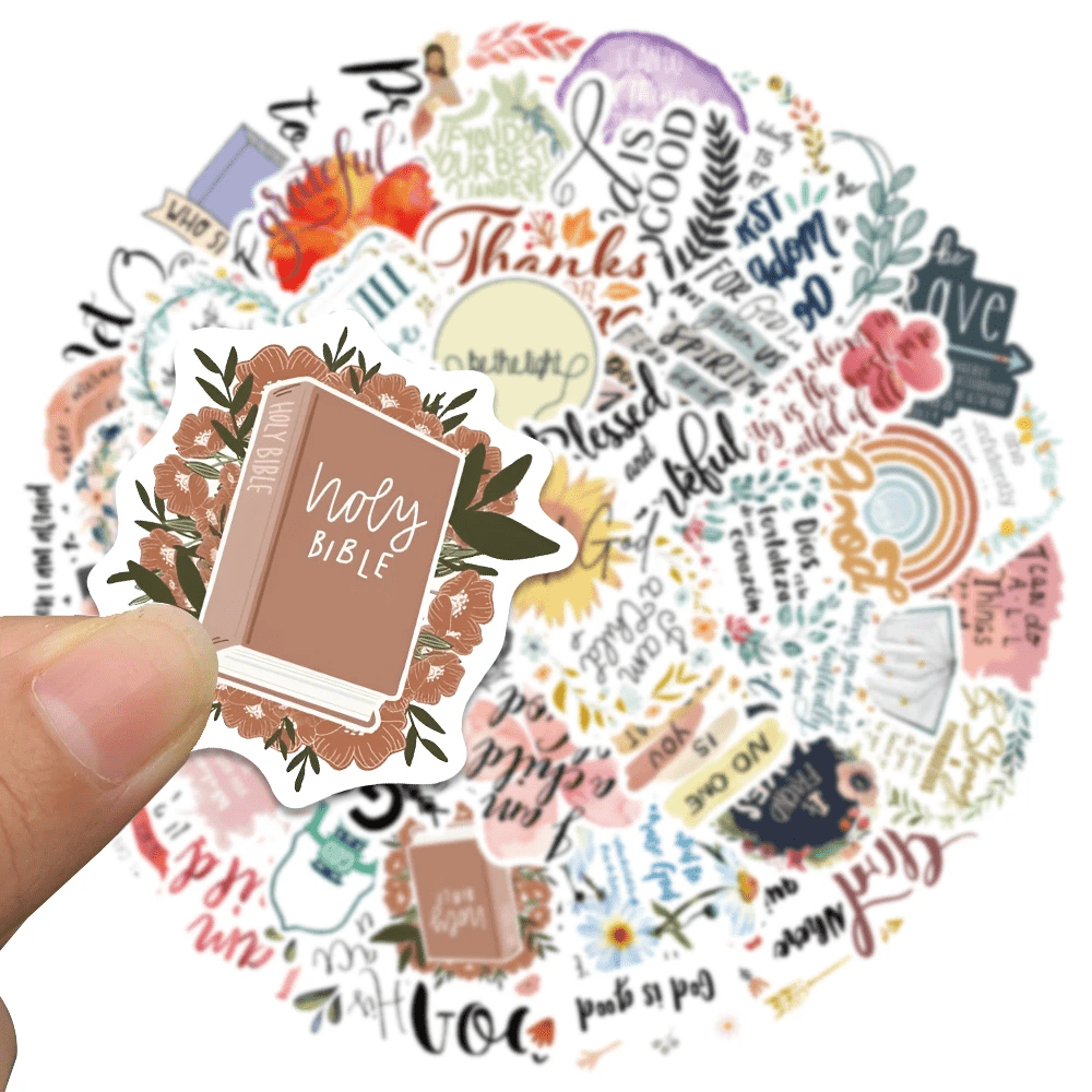 Lord Words Sticker Classic Christian Phrase Sticker Set (50 Stickers) | Religious Quote ...