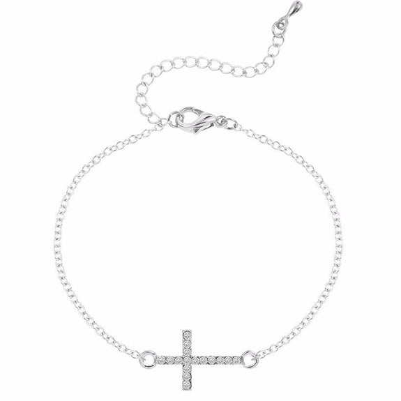 Women's Delicate Chain Cross Bracelet