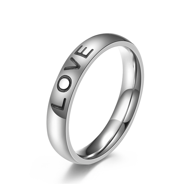 Stainless Steel Engraved Christian Ring