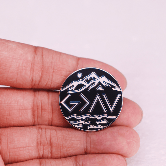 God is Greater Than The Highs and Lows Enamel Pin