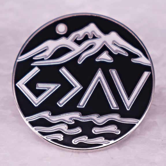 God is Greater Than The Highs and Lows Enamel Pin