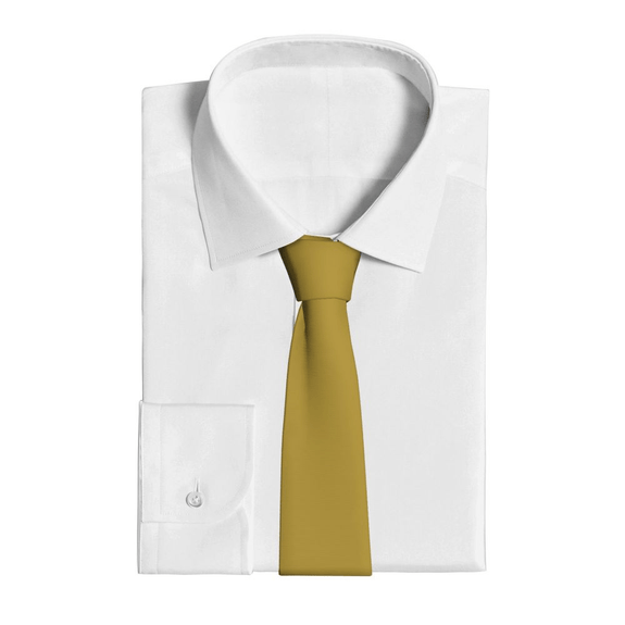 Gold Necktie with Christian Cross