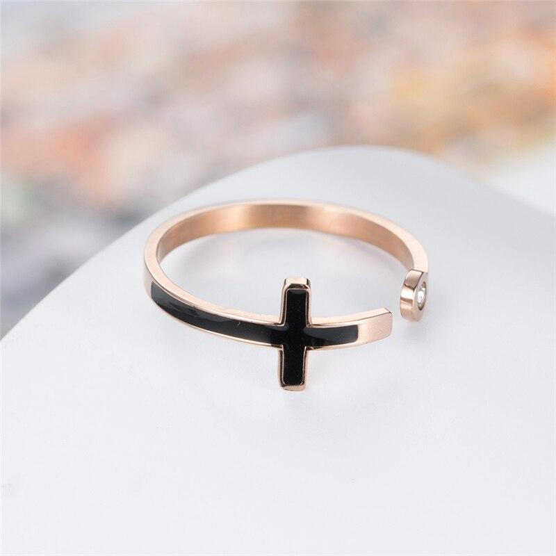 womens christian cross ring 