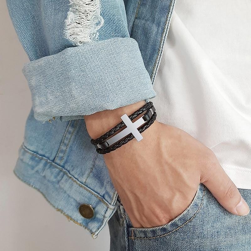 multilayer-mens-cross-bracelet