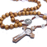 crucifix necklace wooden st benedict