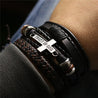 leather trust god bracelet