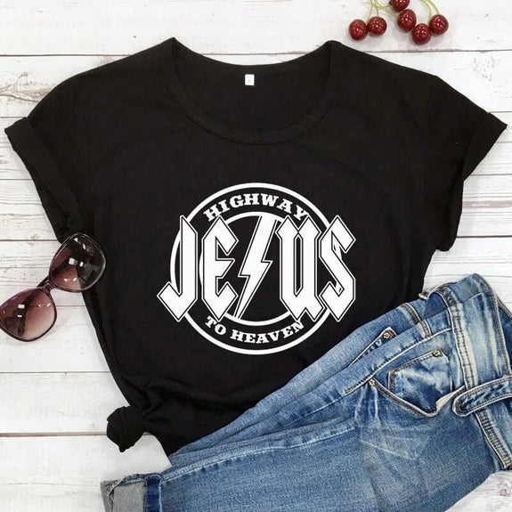 jesus-highway-to-heaven-shirt-black