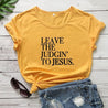 christian women shirt judging to jesus
