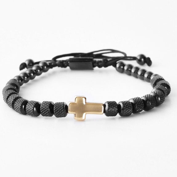 bead in steel bracelet