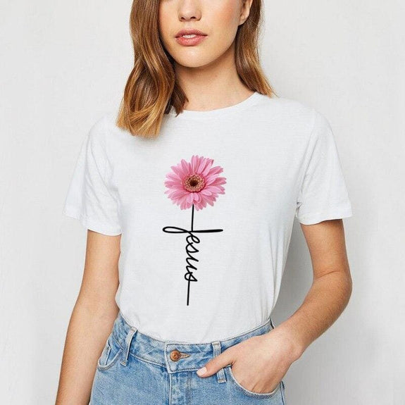 jesus-flower-t-shirt
