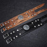wide cross bracelets with leather