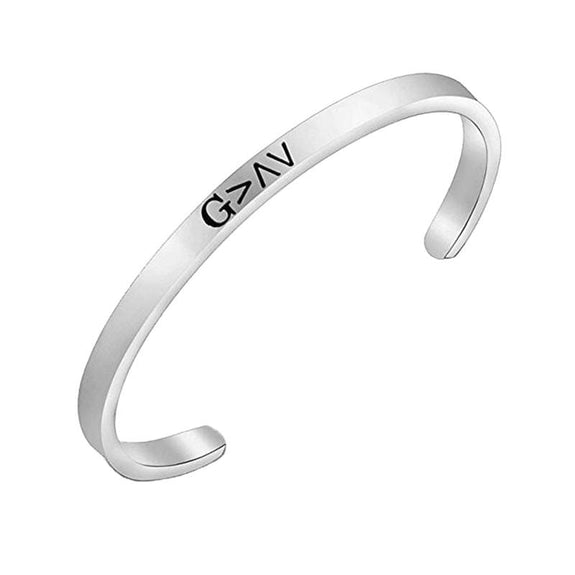 God is Greater Than The Highs and Lows  Inspirational Bracelet (Cuff)