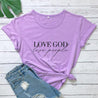 love god love people womens tee shirt