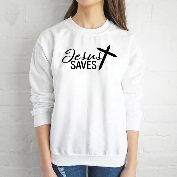 jesus-saves-sweatshirt-white