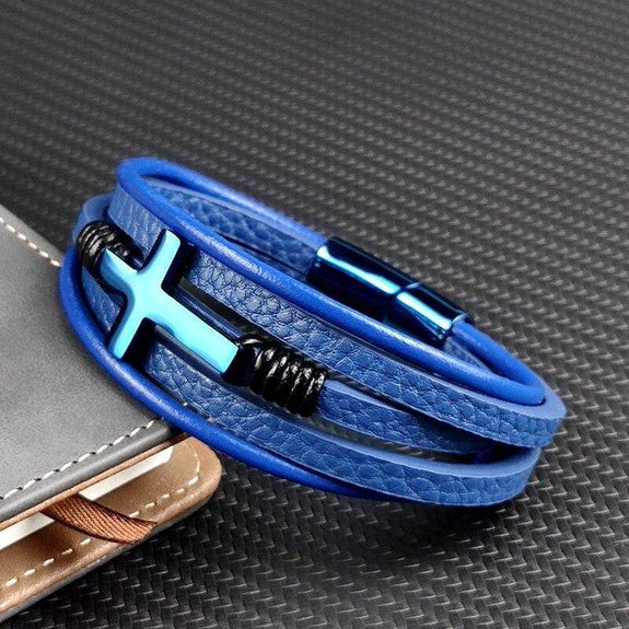 blue-cross-bracelet for men