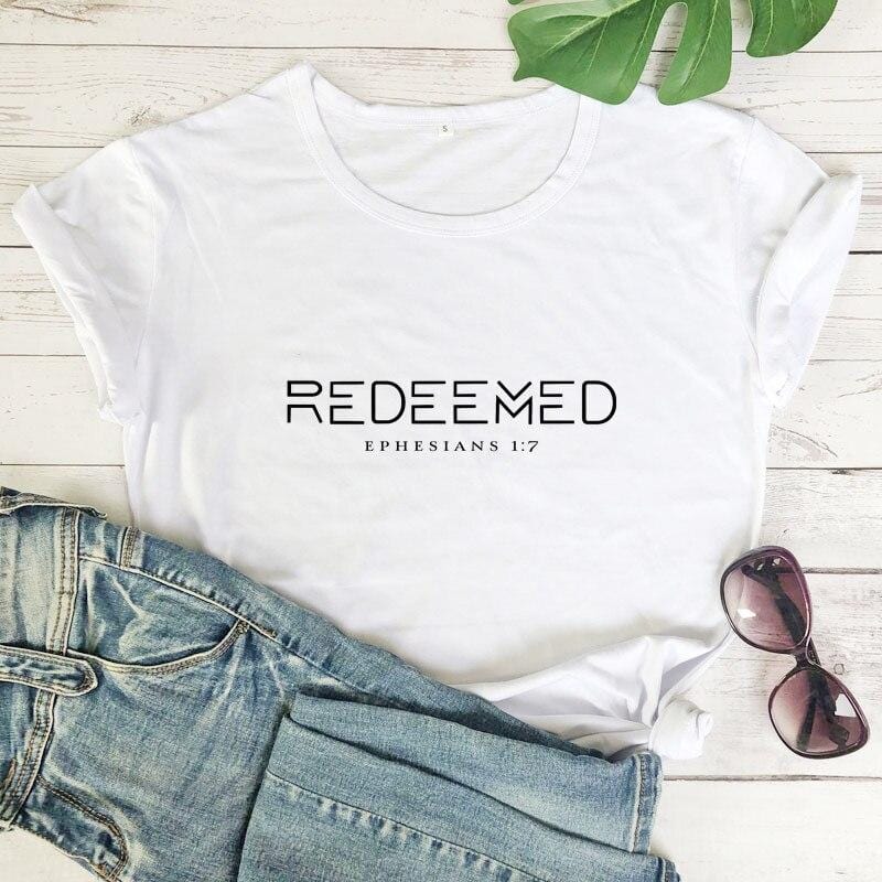 redeemed-womens-t-shirt white