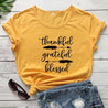 thankful-grateful-blessed-yellow women t-shirt
