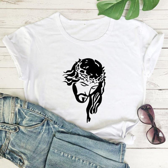 womens jesus-face-shirt