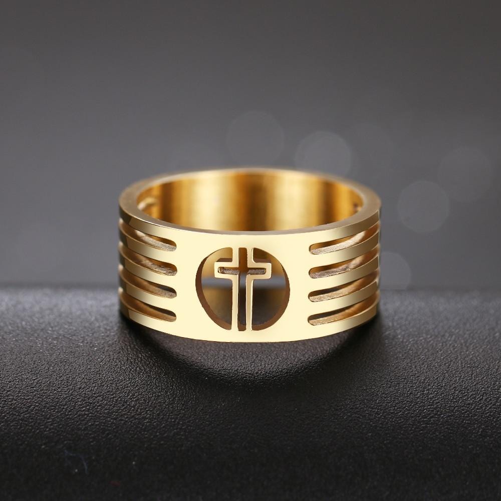 hollow cross ring for her