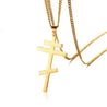 mens orthodox cross necklace gold