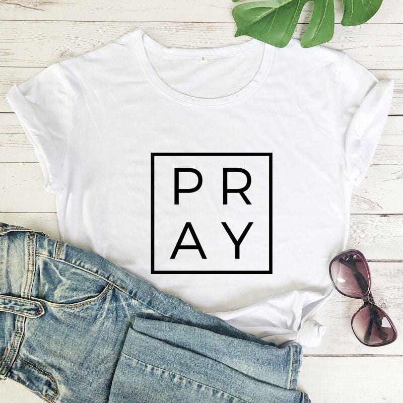 pray-shirt white