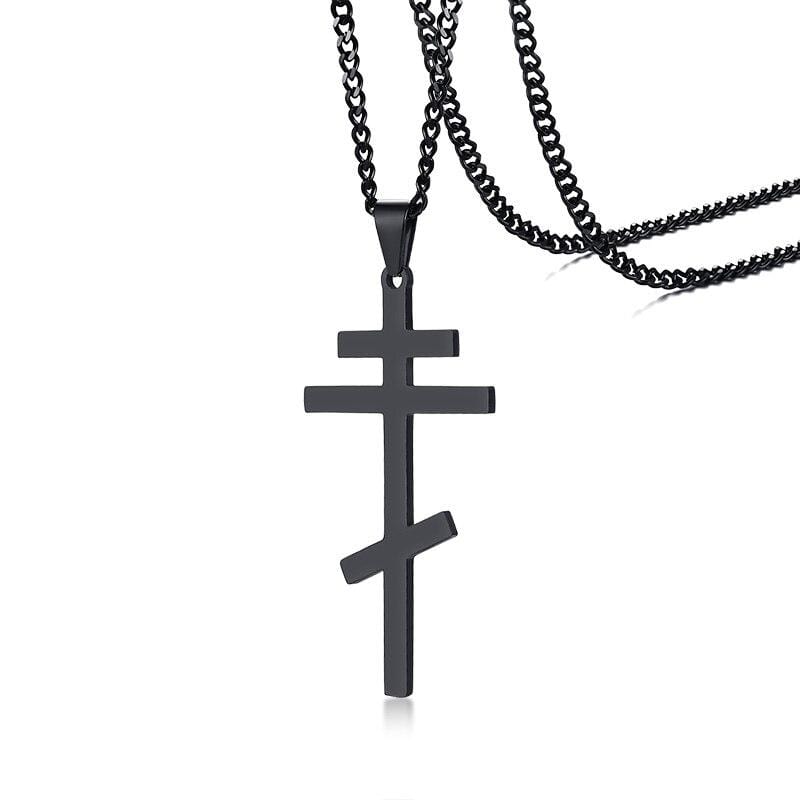 mens orthodox cross necklace