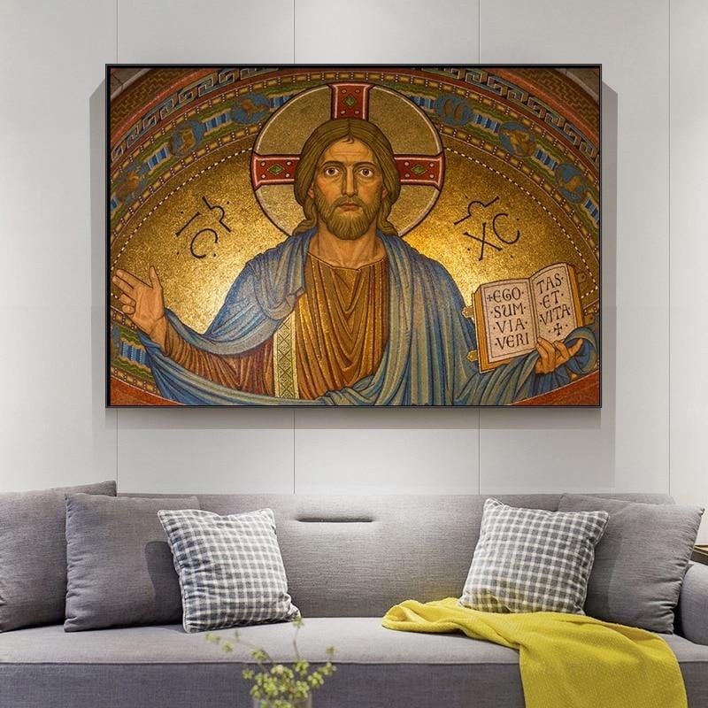 jesus-on-canvas painting