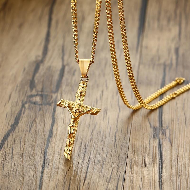 Men's Christian Necklace  Jesus Saves