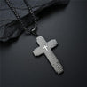the lords prayer cross necklace black