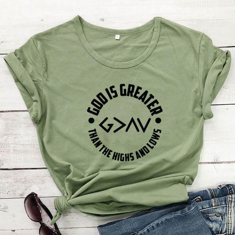 god-is-greater-than ups and downs tee shirt