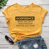 godfidence yellow t-shirt