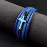 blue-cross-bracelet for christian men