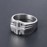 stainless steel christian ring for men